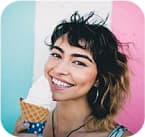 girl eating ice cream