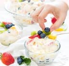 ice cream decorated with berries
